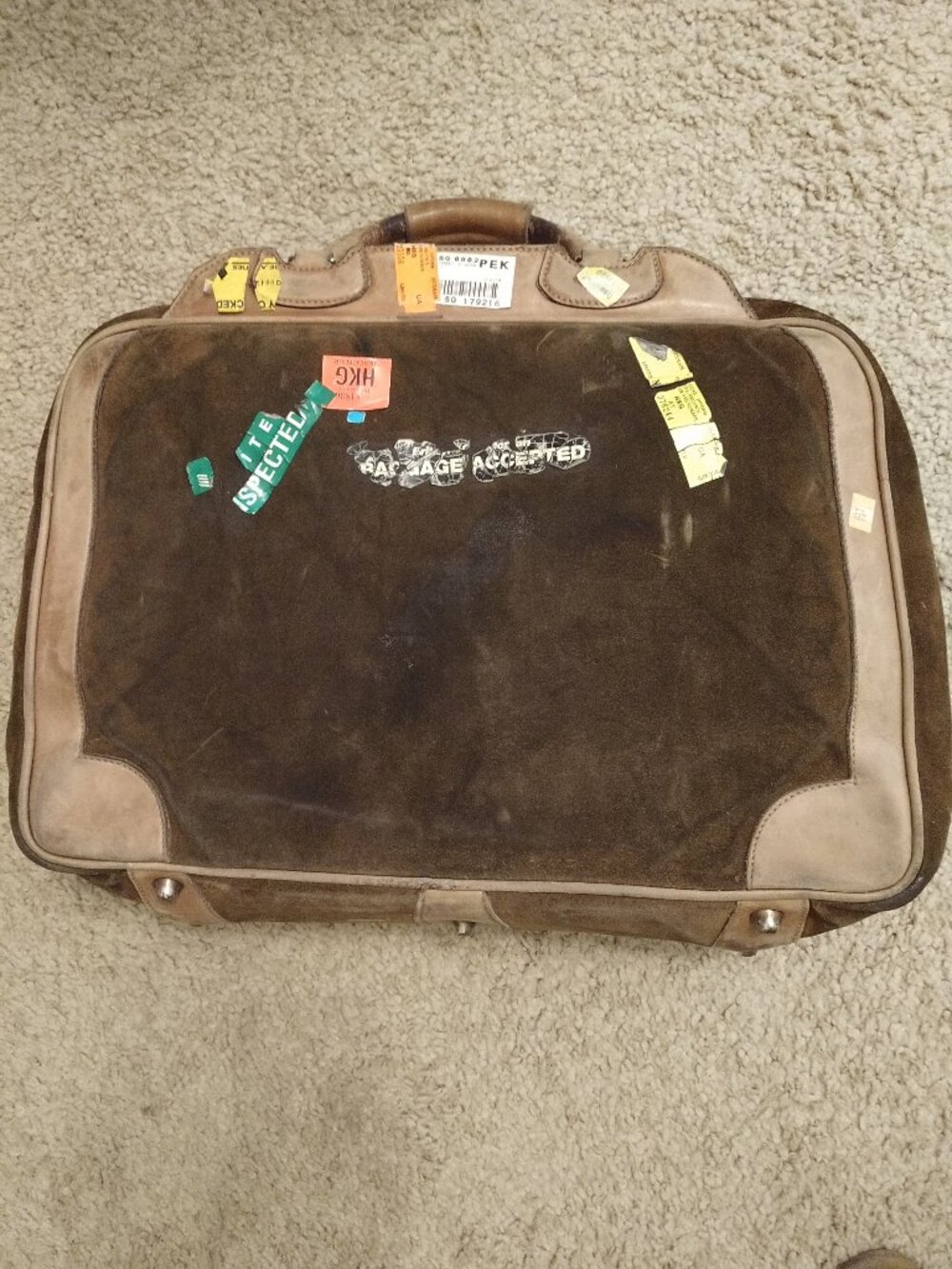 Two-Tone Brown Vintage Gucci Suitcase